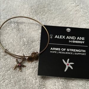 Alex and Ani Gold Starfish Charm Bracelet
